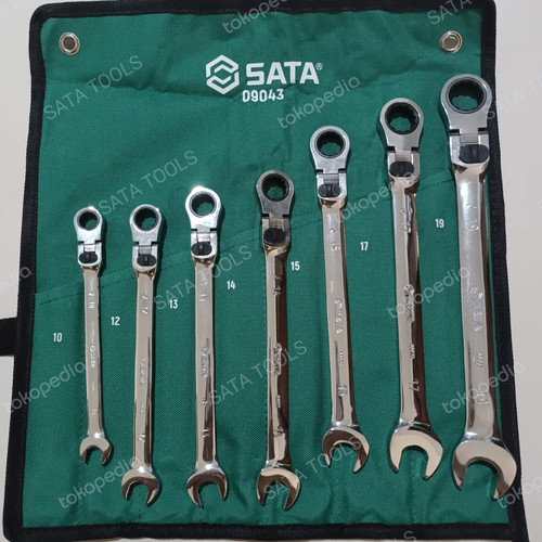 [09043] Kunci Ring Pas Rachet 7 Pcs 09043 XL Locking Flex Head Sata Tools