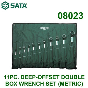 [08023] Kunci Ring Set 70° 08023 11 Pc DeepOffset Double Box Wrench Sata Tools