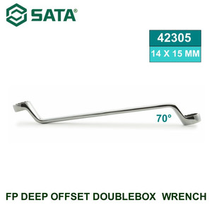 [42305] Kunci Double Ring 70° 42305 SATA 14X15mm Deep Offset Double Box Wrench