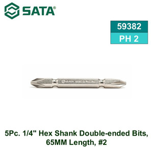 [59382] Mata Obeng Double PH 2 isi 5 pcs 59382 1/4" Hex Bits 65 mm #2 Sata