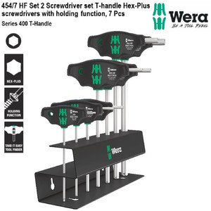 [05023453001] Kunci T Hex-Plus HF Set Wera 05023453001 HF T-Handle Screwdriver 7 Pc