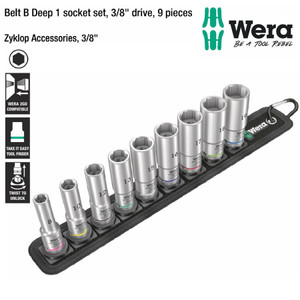 [05004545001] Mata Sok Hex Wera 05004545001 Kunci Shock Socket Set 3/8 Inch Drive