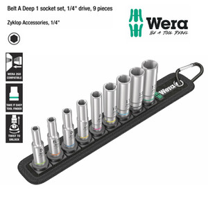[05004525001] Mata Sok Hex Wera 05004525001 Kunci Shock Socket Set 1/4 Inch Drive