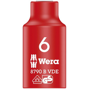 [5004950001] Socket 05004950001 Wera 8790 B VDE Zyklop 3/8" Socket, Insulated, 6.0