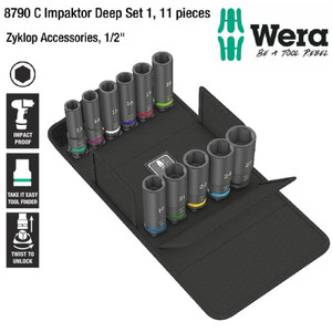 [05004841001] Impact Socket Hex 1/2" Set Wera 05004841001 8790 C Impaktor Deep Set 1