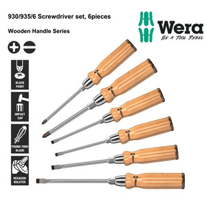[5018251001] Obeng Wooden Handle Series Set Wera 05018251001 S/Driver Set, 6 Pc