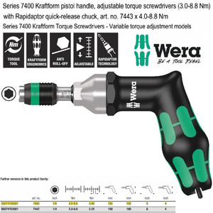 [05074705001] Obeng Torsi 1/4" 4.0 - 8.8 Nm Wera 05074705001 Adjustable Torque