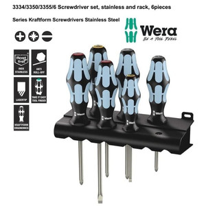 [5032063001] Obeng Steel Set Wera 05032063001 Screwdriver Stainless Steel and Rack