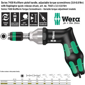 [05074702001] Obeng Torsi 1/4" 3.0 - 6.0 Nm Wera 05074702001 Adjustable Torque
