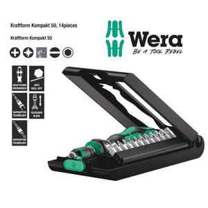 [05056656001] Obeng Set Wera 05056656001 Screwdriver Kraftform Kompakt 50 - 14 Pc