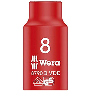[5004952001] Socket 05004952001 Wera 8790 B VDE Zyklop 3/8" Socket, Insulated, 8.0