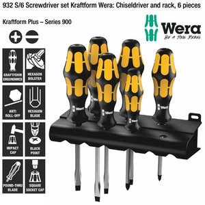 [05018283001] Obeng Ketok Plus & Minus Wera 05018283001 S/Driver Chiseldriver 6 Pc