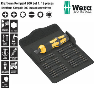 [05018110001] Obeng Ketok Impact Bit Set Wera 05018110001 Sdriver Impact Set 19 Pc
