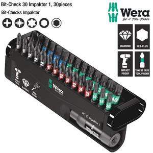 [05057690001] Obeng Impact Set Wera 05057690001 Wera Bit-Check 30 Impaktor 1 - 30 Pc