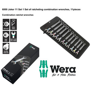 [05020013001] Kunci Ring Pas Metric Ratchet Set Wera 05020013001 Joker Metric - 11Pc
