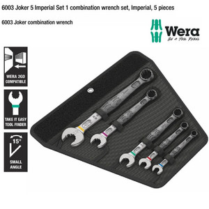 [05020240001] Kunci Ring Pas Inch Set Wera 05020240001 Joker Imperial - 5 Pc