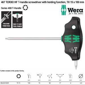 [05023372001] Kunci T Bintang TX 15 x 100 mm Wera 05023372001 HF TORX® Screwdriver