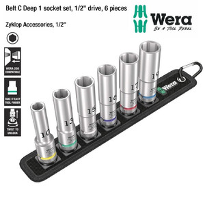[05004565001] Mata Sok Hex Wera 05004565001 Kunci Shock Socket Set 1/2 Inch Drive