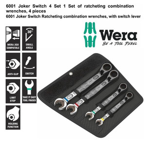 [05020090001] Kunci Ring Pas Switch Ratchet Set Wera 05020090001 Joker Metric - 4 Pc
