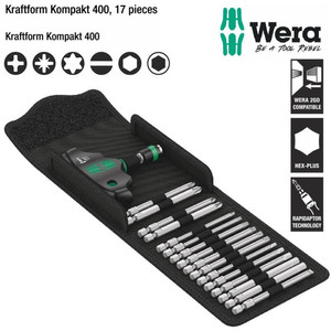 [05057470001] Kunci Obeng T Set Wera 05057470001 Kraftform Kompakt 400 , 17 Pc