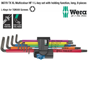 Kunci L Bintang Panjang Metric Set Wera 05024470001 Torx L-Key, 9 Pc