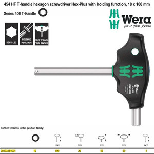 [05023354001] Kunci T Hex-Plus 10 x 100 mm Wera 05023354001 HF Hexagon Screwdriver