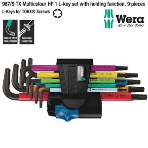 Kunci L Bintang HF Set mm Wera 05024179001 L-Keys for TORX, 9 Pcs