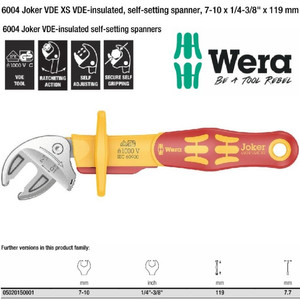 [05020150001] Kunci Inggris VDE XS Wera 05020150001 Joker XS Self-Setting Spanner
