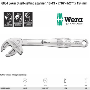 [05020100001] Kunci Inggris S Wera 05020100001 Joker S Self-Setting Spanner bicycles