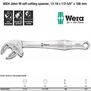 [05020103001] Kunci Inggris M Wera 05020103001 6004 Joker M Self-Setting Spanner