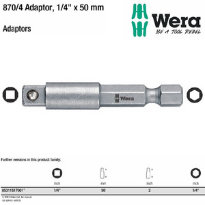 [5311517001] Sambungan Kunci Sok Wera 05311517001 Adaptor 1/4" x 50 mm