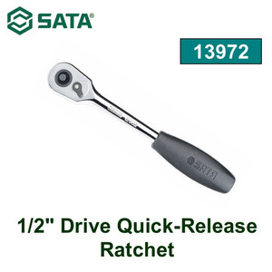 [13972] GAGANG SOK 13972 1/2" DR.QUICK-RELEASE RATCHET (TEAR DROP) SATA