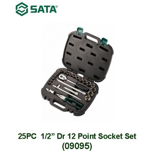 [09095] SOCKET SET 09095 25PC 1/2" DR. 12PT. SOCKET SET SATA