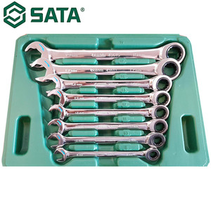 [09079] KUNCI RING PAS SET 09079 8PC COMB. DOUBLE RATCHETING WRENCH SET SATA