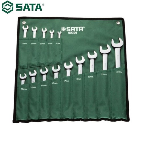 [09026] Kunci Ring Pas 14Pc Combination Wrench SET METRIC 09026 SATA