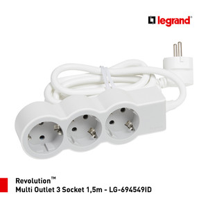 [EZM.7200025] Legrand Revolution Multi Outlet 3 Socket 1,5m - LG-694549ID