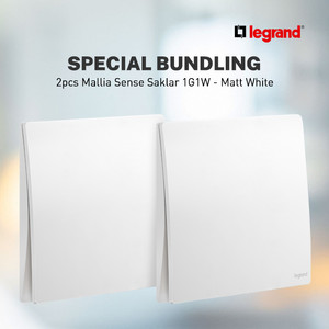 [EZM.7200095] Bundle 2pcs - Legrand Mallia Sense Saklar 1G 1W - 281000MW