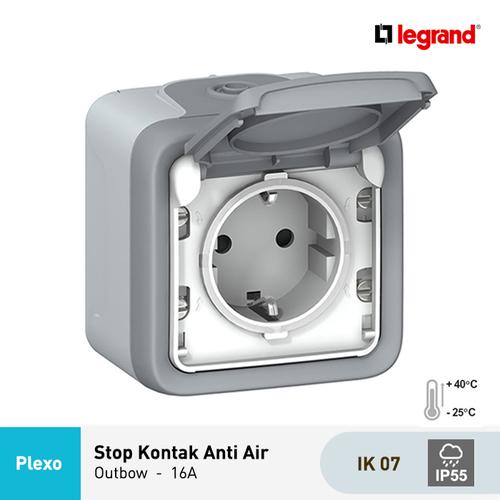 [EZM.7200080] Legrand Stop Kontak Anti Air (Waterproof) Plexo IP55 - 16A - Outbow