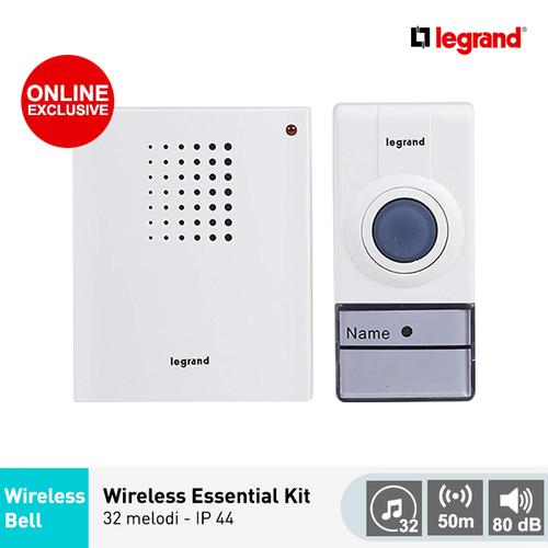 [EZM.7200085] Legrand Bell Rumah Wireless Essential Kit - 32 melodi - IP44