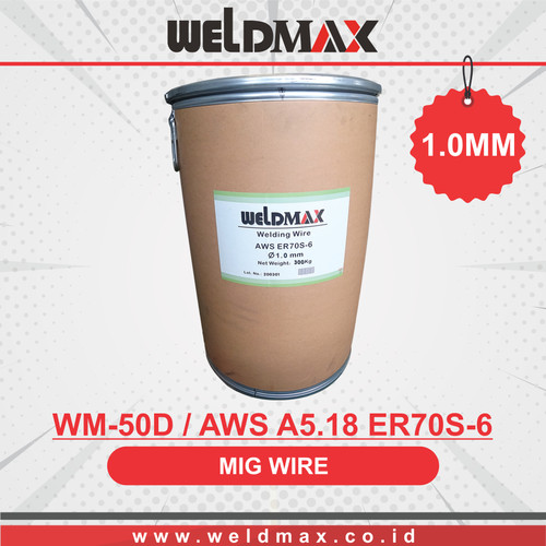 [EZM.0500057] KAWAT LAS MIG CO2 DRUM AWS A5.18 ER70S-6 (WM-50D) 1.0mm WELDMAX