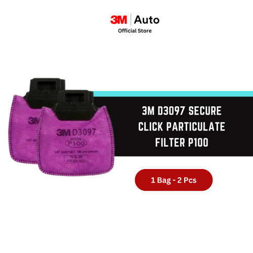3M D3097 Secure Click Particulate Filter P100 - 1 Bag (isi 2)