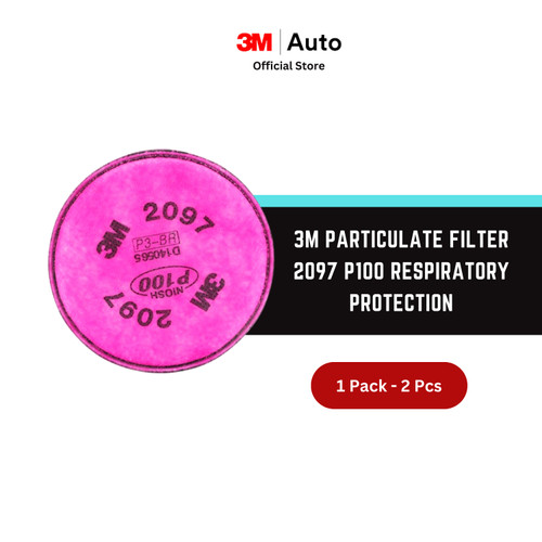 3M Particulate Filter 2097 P100 Respiratory Protection - 1 Bag [isi 2]