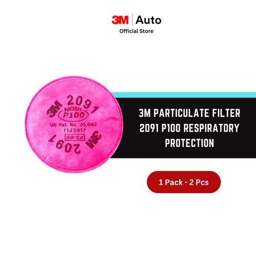 3M Particulate Filter 2091 P100 Respiratory Protection - 1 Bag [isi 2]