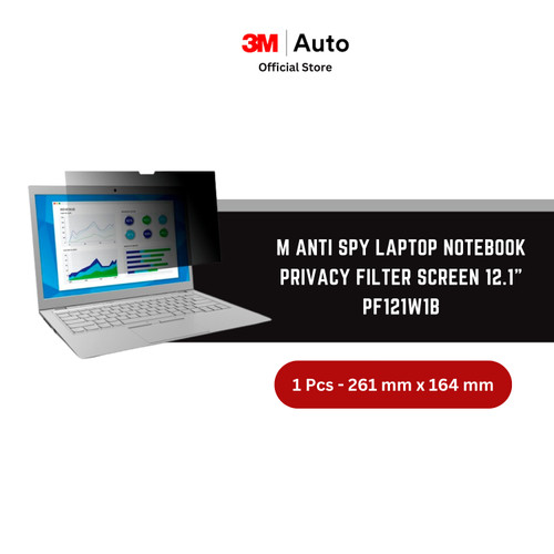3M Anti Spy Laptop Notebook Privacy Filter Screen 12.1" PF121W1B