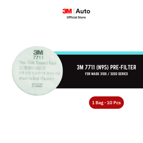 3M 7711 (N95) Pre-Filter For Mask 3100 / 3200 Series - 10 pcs / bag
