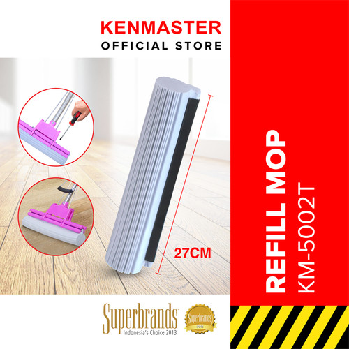 [EZM.2500150] Kenmaster Refill Busa Pel Lantai . MOP Refill KM-5002T Spons Model Klip / Busa Pel Pembersih Lantai - OL084