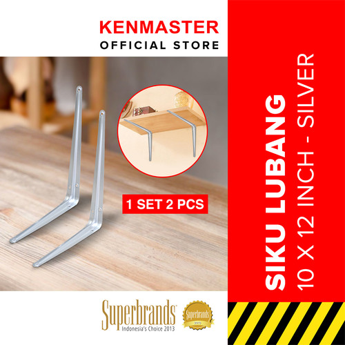 [EZM.2500159] Kenmaster Siku Rak 10 X 12 CM - 1 set isi 2 PCS -Siku Penyangga - SKRK031