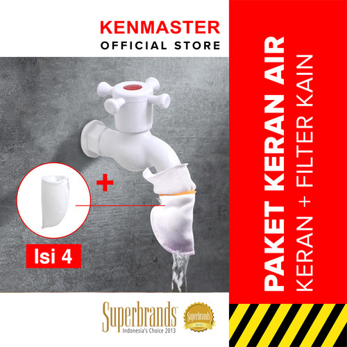 [EZM.2500171] PAKET HEMAT - Kran Taman PVC KM8012 Palang + Saringan Air Kain Kenmast