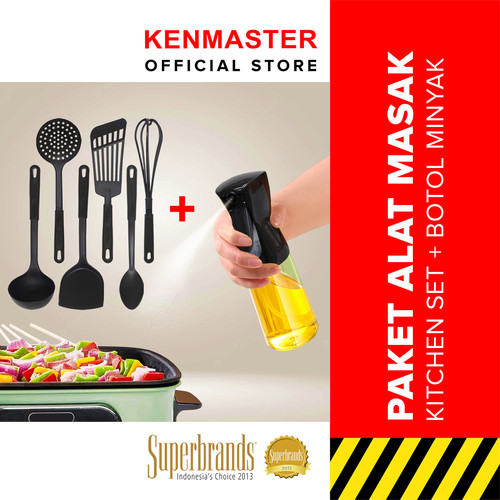 [EZM.2500172] PAKET HEMAT - Bevla Kitchen Set isi 5 PCS + Botol Spray Oil BV-170