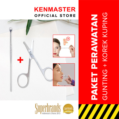 [EZM.2500173] PAKET HEMAT - Gunting Alis 45X90 BC-403  + Korek Kuping Stainless
